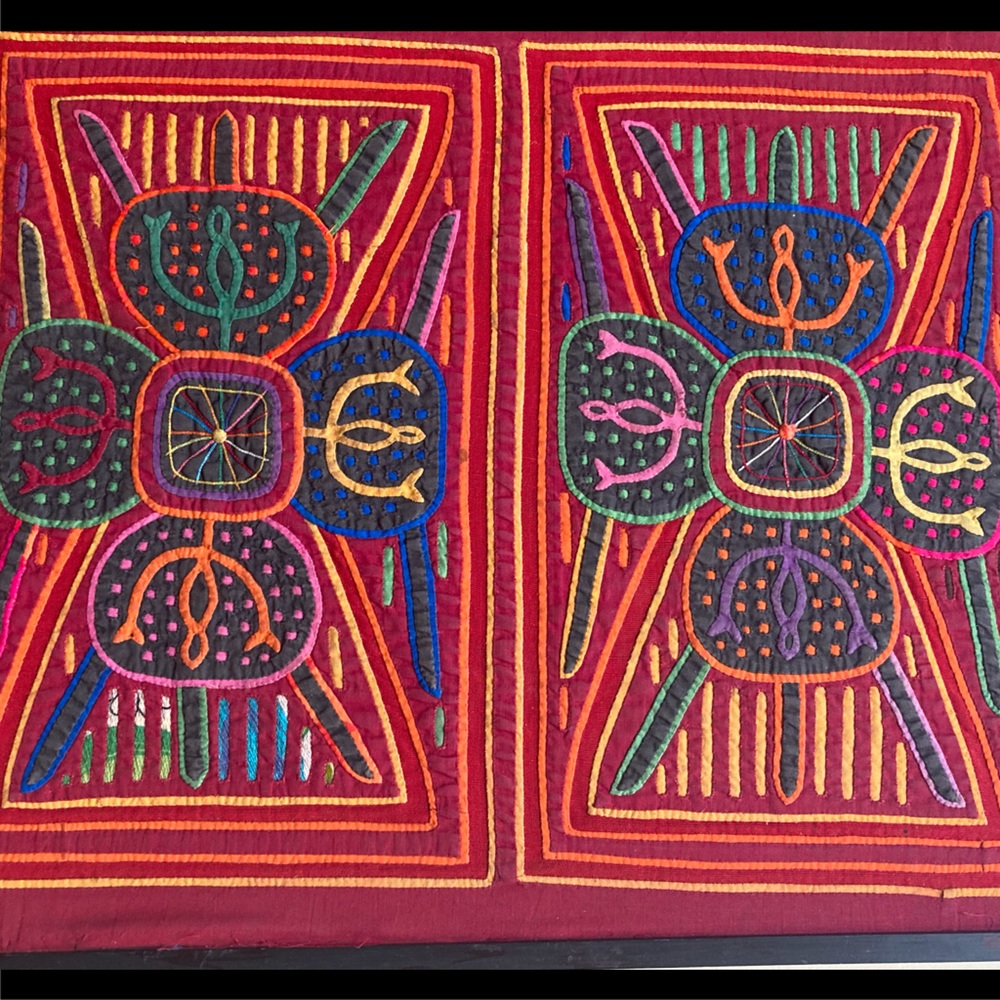 Vintage Kuna  Indian Mola Appliqué from San Blas Islands Panama